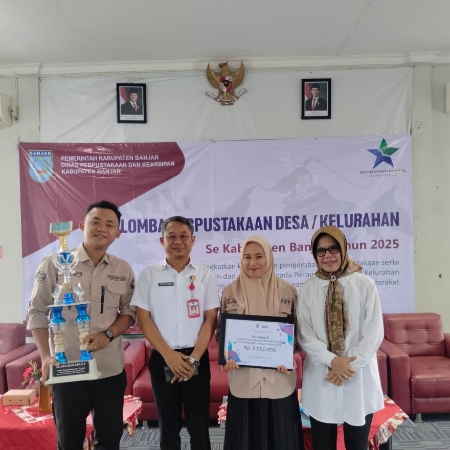 Perpusdes Nur Aqila Bawahan Seberang  Juara Harapan II Dalam Lomba Perpustakaan Tingkat Kabupaten